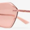 Abby roze zonnebril met geometrisch silhouet