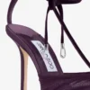 Afia Mesh 100 Winter Bloom satijnen pumps met gerimpelde tule