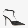 Afia Mesh 100 Zwarte Spazzolato en gerimpelde tule pumps Afia Mesh 100 Zwarte Spazzolato en gerimpelde tule pumps