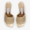 Alexia 70 gouden sandalen met geweven lurex