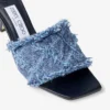 Alexia 70 sandalen van denim met kruispatroon