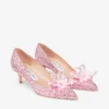 Allure pumps met puntige neus, bekleed met roze suède en kristallen Allure pumps met puntige neus, bekleed met roze suède en kristallen