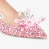 Allure pumps met puntige neus, bekleed met roze suède en kristallen Allure pumps met puntige neus, bekleed met roze suède en kristallen