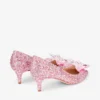 Allure pumps met puntige neus, bekleed met roze suède en kristallen Allure pumps met puntige neus, bekleed met roze suède en kristallen