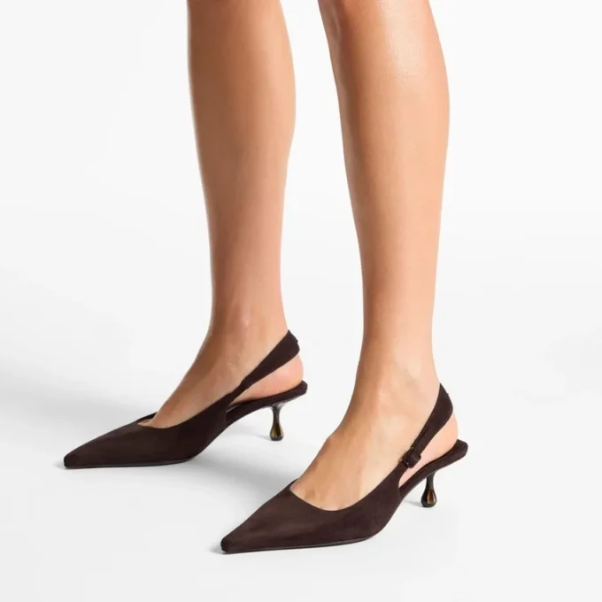 Amel 50 chocoladebruine suède pumps Amel 50 chocoladebruine suède pumps