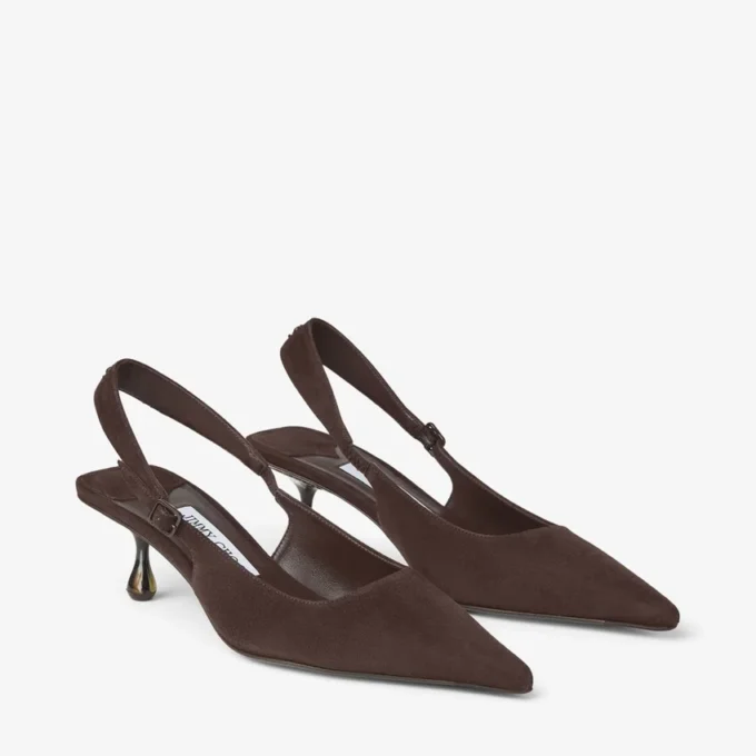 Amel 50 chocoladebruine suède pumps Amel 50 chocoladebruine suède pumps