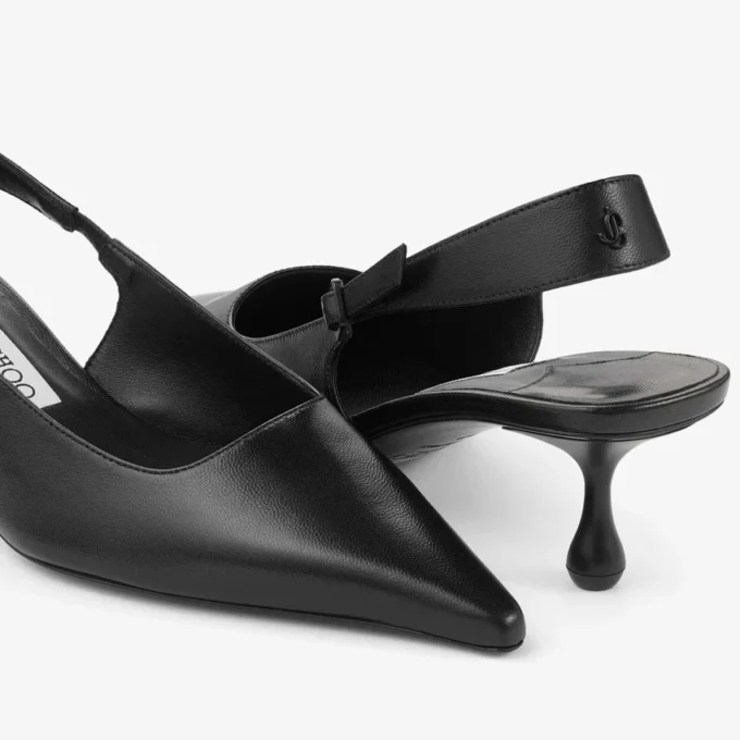 Amel 50 Zwarte Nappaleren Slingback Pumps Amel 50 Zwarte Nappaleren Slingback Pumps