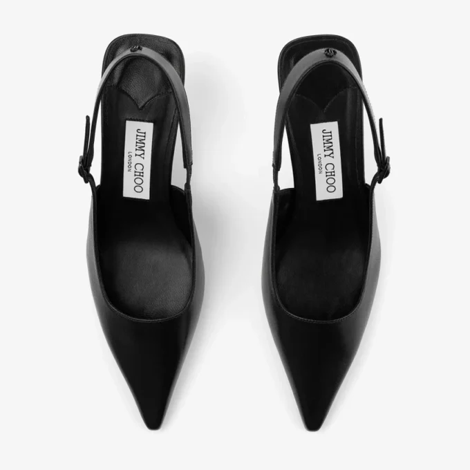 Amel 50 Zwarte Nappaleren Slingback Pumps Amel 50 Zwarte Nappaleren Slingback Pumps