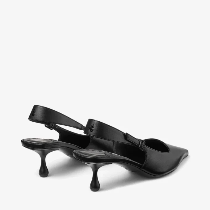 Amel 50 Zwarte Nappaleren Slingback Pumps Amel 50 Zwarte Nappaleren Slingback Pumps