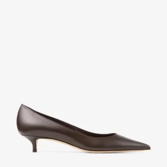 Amelia 35 chocoladebruine kalfsleren pumps