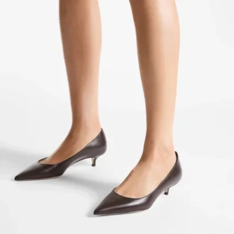 Amelia 35 chocoladebruine kalfsleren pumps