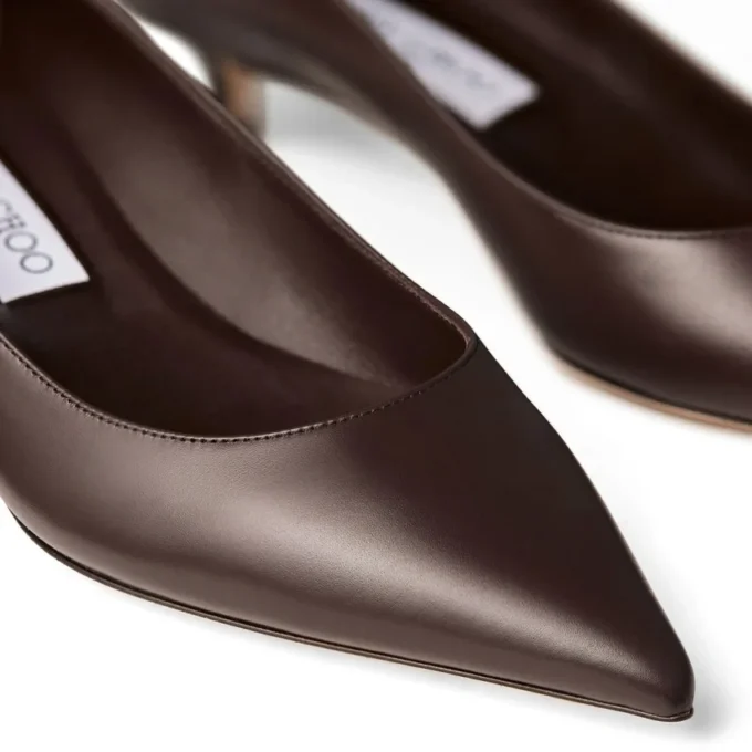 Amelia 35 chocoladebruine kalfsleren pumps Amelia 35 chocoladebruine kalfsleren pumps