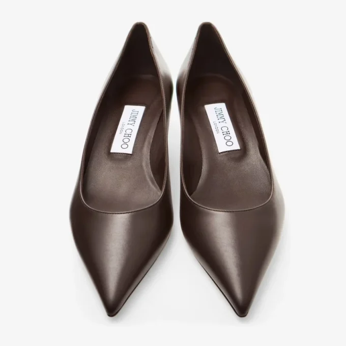 Amelia 35 chocoladebruine kalfsleren pumps Amelia 35 chocoladebruine kalfsleren pumps
