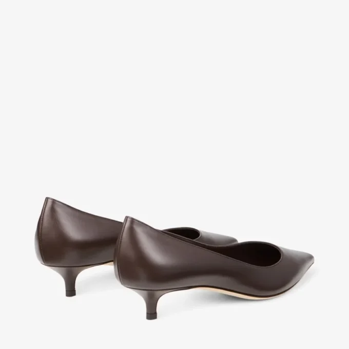 Amelia 35 chocoladebruine kalfsleren pumps Amelia 35 chocoladebruine kalfsleren pumps