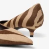 Amelia 35 Chocoladebruine Pumps van Ponyleer met Zebraprint Amelia 35 Chocoladebruine Pumps van Ponyleer met Zebraprint