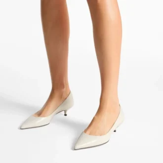 Amelia 35 Latte kalfsleren pumps