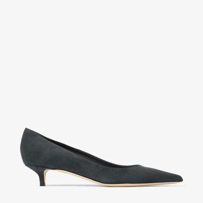 Amelia grafietkleurige suède pumps Amelia grafietkleurige suède pumps