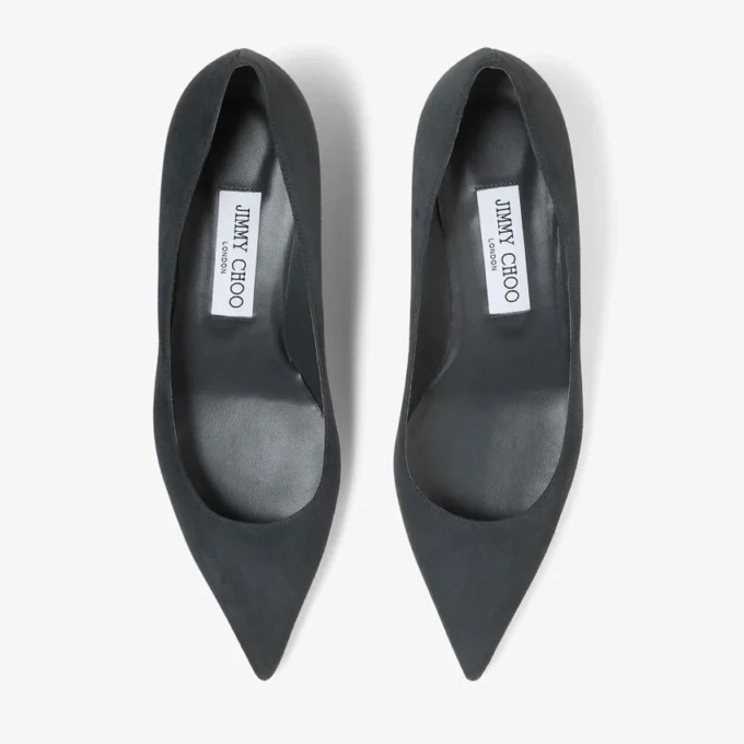 Amelia grafietkleurige suède pumps Amelia grafietkleurige suède pumps