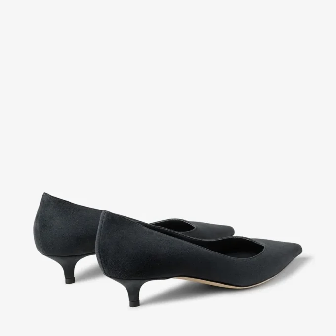 Amelia grafietkleurige suède pumps Amelia grafietkleurige suède pumps