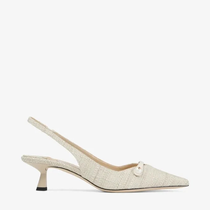 Amita 45 Slingbacks van natuurlijk fijn raffia Amita 45 Slingbacks van natuurlijk fijn raffia