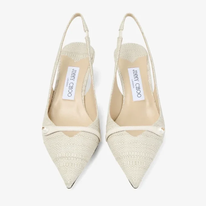 Amita 45 Slingbacks van natuurlijk fijn raffia Amita 45 Slingbacks van natuurlijk fijn raffia