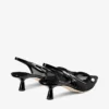 Amita 45 zwarte lakleren en mesh slingbacks Amita 45 zwarte lakleren en mesh slingbacks