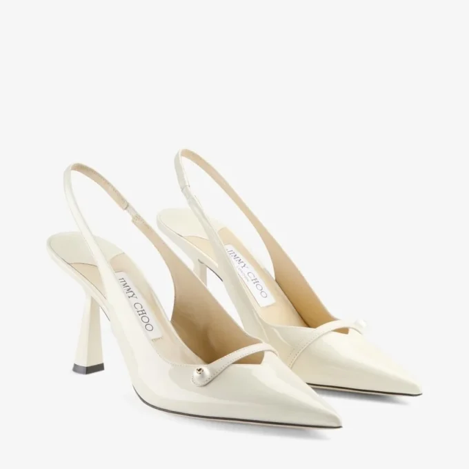 Amita 85 Latte lakleren slingbacks Amita 85 Latte lakleren slingbacks