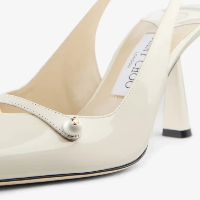 Amita 85 Latte lakleren slingbacks Amita 85 Latte lakleren slingbacks