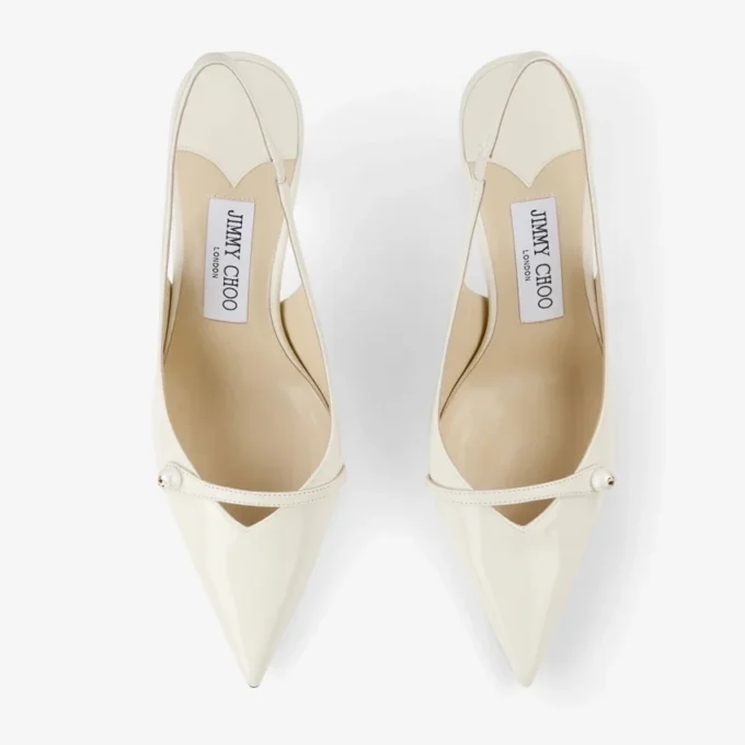 Amita 85 Latte lakleren slingbacks Amita 85 Latte lakleren slingbacks