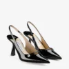 Amita 85 zwarte lak-nappaleer slingbacks Amita 85 zwarte lak-nappaleer slingbacks