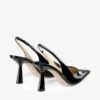 Amita 85 zwarte lak-nappaleer slingbacks Amita 85 zwarte lak-nappaleer slingbacks