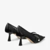 Aren Pump 65 Zwarte Spazzolato en hartvormige mesh pumps met parelbedeltje Aren Pump 65 Zwarte Spazzolato en hartvormige mesh pumps met parelbedeltje
