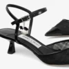 Aren Slingback 45 Zwarte spazzolato en hartvormige mesh slingbacks met parelbedeltje Aren Slingback 45 Zwarte spazzolato en hartvormige mesh slingbacks met parelbedeltje
