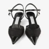 Aren Slingback 45 Zwarte spazzolato en hartvormige mesh slingbacks met parelbedeltje Aren Slingback 45 Zwarte spazzolato en hartvormige mesh slingbacks met parelbedeltje