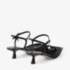 Aren Slingback 45 Zwarte spazzolato en hartvormige mesh slingbacks met parelbedeltje Aren Slingback 45 Zwarte spazzolato en hartvormige mesh slingbacks met parelbedeltje