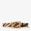 Arlie riem van ponyleer met natuurlijke zebraprint Arlie riem van ponyleer met natuurlijke zebraprint