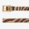Arlie riem van ponyleer met natuurlijke zebraprint Arlie riem van ponyleer met natuurlijke zebraprint