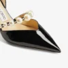Aurelie 65 Zwarte lakleren pumps met spitse neus en parelversiering Aurelie 65 Zwarte lakleren pumps met spitse neus en parelversiering