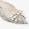 Auria Mule 50 Ivoor Satijn en Princess Crystal Hotfix Mules met strikversiering Auria Mule 50 Ivoor Satijn en Princess Crystal Hotfix Mules met strikversiering