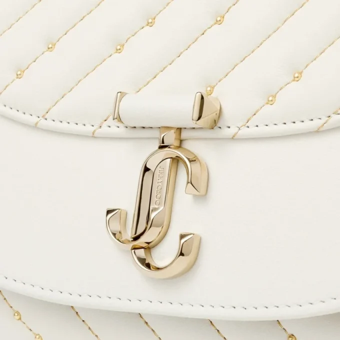 Avenue Curve Clutch Latte gewatteerde nappalederen clutch Avenue Curve Clutch Latte gewatteerde nappalederen clutch