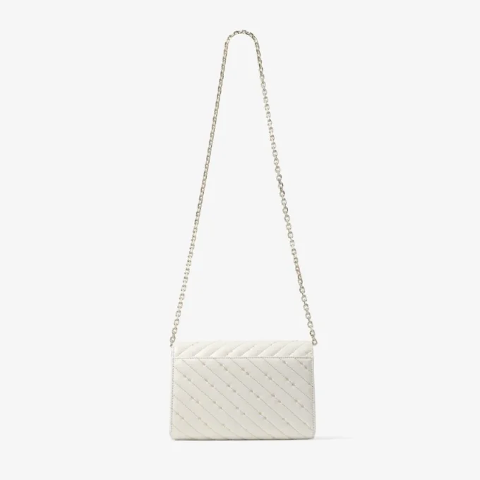 Avenue Curve Clutch Latte gewatteerde nappalederen clutch Avenue Curve Clutch Latte gewatteerde nappalederen clutch