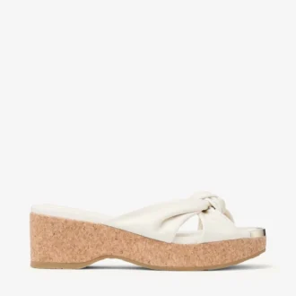 Avenue Wedge 50 Latte Nappalederen muiltjes met sleehak