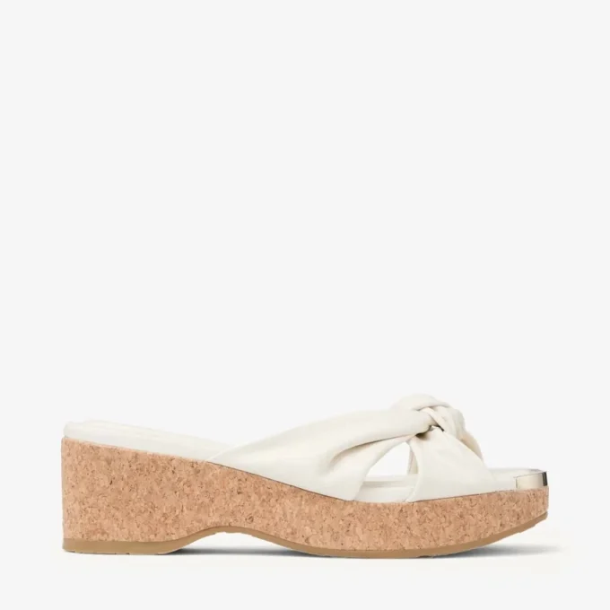 Avenue Wedge 50 Latte Nappalederen muiltjes met sleehak