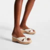 Avenue Wedge 50 Latte Nappalederen muiltjes met sleehak