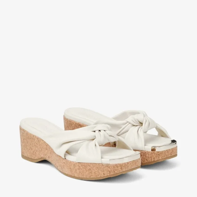 Avenue Wedge 50 Latte Nappalederen muiltjes met sleehak