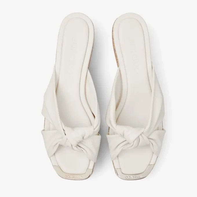 Avenue Wedge 50 Latte Nappalederen muiltjes met sleehak