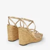 Ayla 110 Goudkleurig metallic leren sleehak