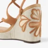 Ayla 110 Toffee en naturel mix suède en nappaleer sleehakken met fijne raffia