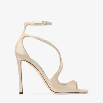 Azia 110 sandalen van goudkleurig metallic leer