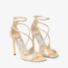 Azia 110 sandalen van goudkleurig metallic leer